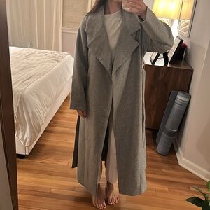 Gray Women's Belted Coat